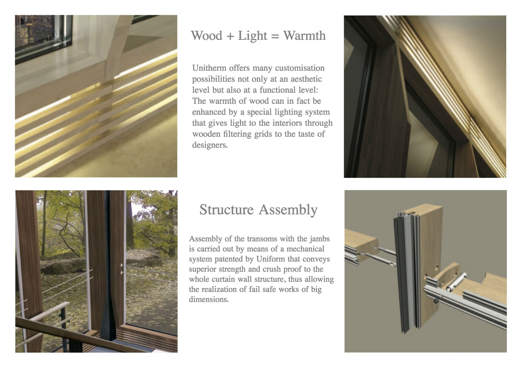 Wood-Aluminum Curtain Wall Systems